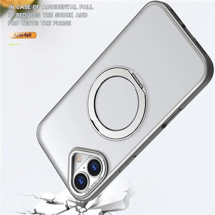 For iPhone 16 Plus Case Compatible with MagSafe TPU+Acrylic Kickstand Phone Cover