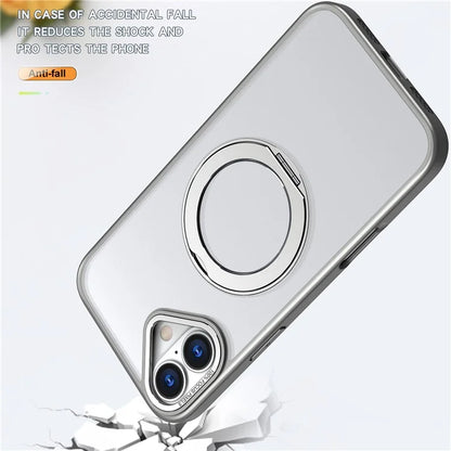 For iPhone 16 Plus Case Compatible with MagSafe TPU+Acrylic Kickstand Phone Cover