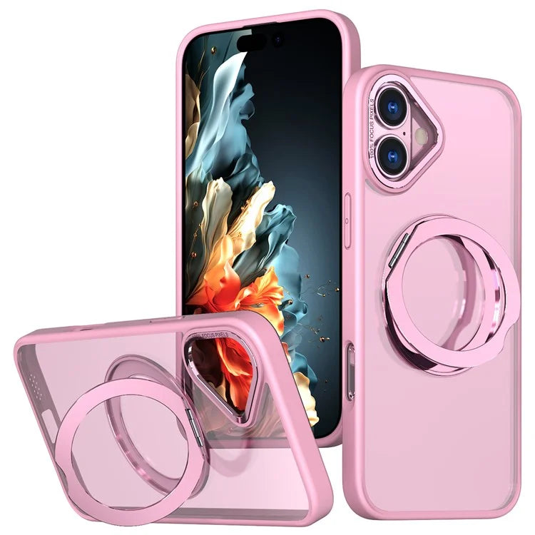 For iPhone 16 Plus Case Compatible with MagSafe TPU+Acrylic Kickstand Phone Cover