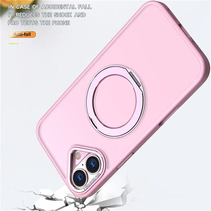 For iPhone 16 Plus Case Compatible with MagSafe TPU+Acrylic Kickstand Phone Cover