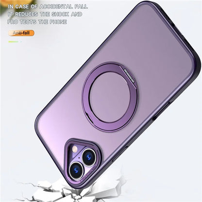 For iPhone 16 Plus Case Compatible with MagSafe TPU+Acrylic Kickstand Phone Cover