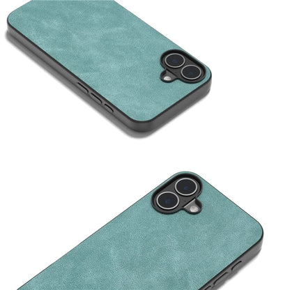 For iPhone 16 Plus Case PU Leather PC TPU 3 Layer Hybrid Phone Cover