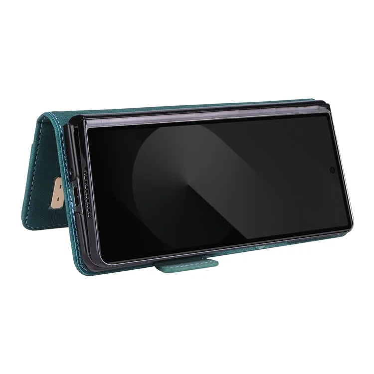 For Samsung Galaxy Z Fold6 5G Case Wallet Leather Folding Phone Cover Hardware Decor