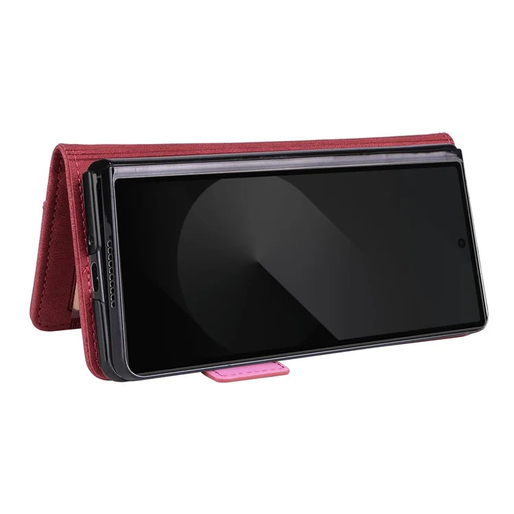 For Samsung Galaxy Z Fold6 5G Case Wallet Leather Folding Phone Cover Hardware Decor