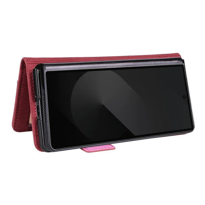 For Samsung Galaxy Z Fold6 5G Case Wallet Leather Folding Phone Cover Hardware Decor
