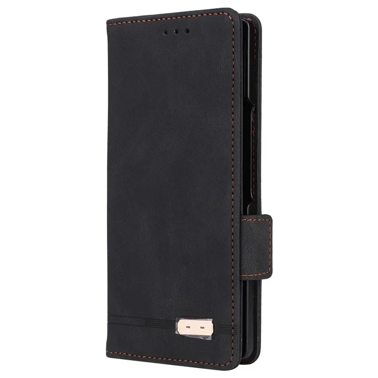For Samsung Galaxy Z Fold6 5G Case Wallet Leather Folding Phone Cover Hardware Decor