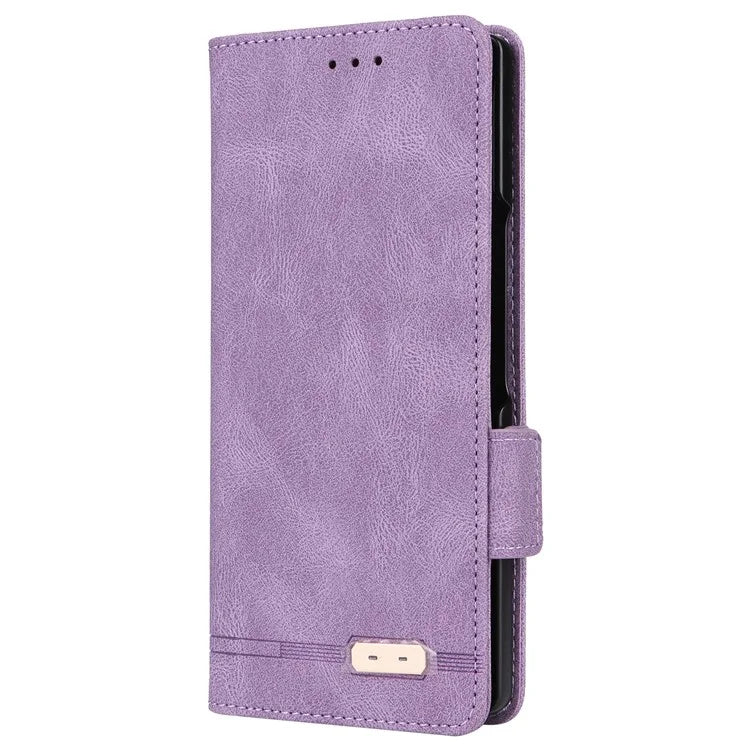 For Samsung Galaxy Z Fold6 5G Case Wallet Leather Folding Phone Cover Hardware Decor