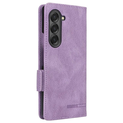 For Samsung Galaxy Z Fold6 5G Case Wallet Leather Folding Phone Cover Hardware Decor