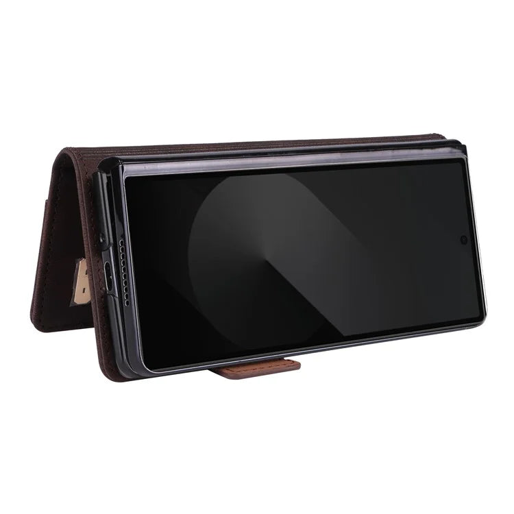 For Samsung Galaxy Z Fold6 5G Case Wallet Leather Folding Phone Cover Hardware Decor