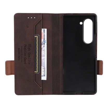 For Samsung Galaxy Z Fold6 5G Case Wallet Leather Folding Phone Cover Hardware Decor