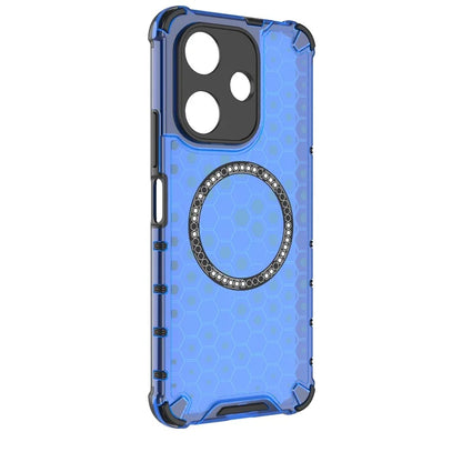For Xiaomi Redmi 13 5G / 4G Magnetic Case Honeycomb TPU+PC Phone Cover Cushioning Shockproof