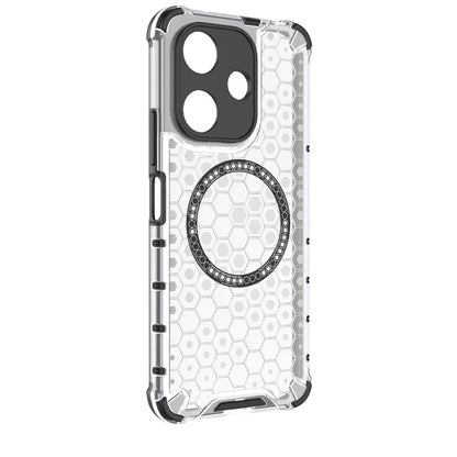 For Xiaomi Redmi 13 5G / 4G Magnetic Case Honeycomb TPU+PC Phone Cover Cushioning Shockproof