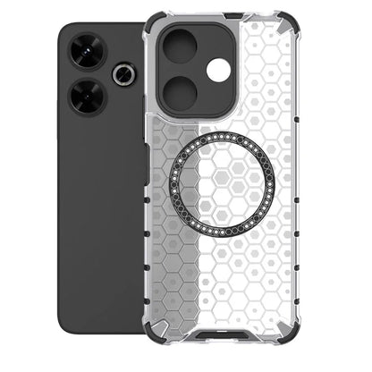 For Xiaomi Redmi 13 5G / 4G Magnetic Case Honeycomb TPU+PC Phone Cover Cushioning Shockproof