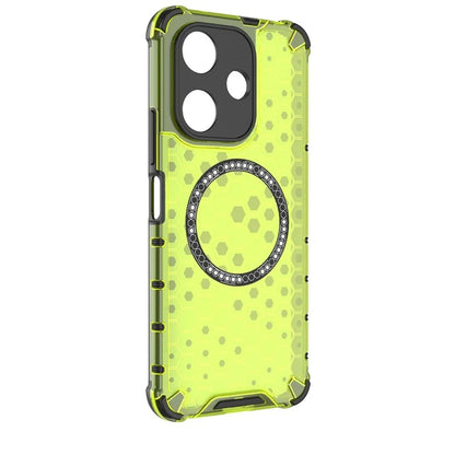 For Xiaomi Redmi 13 5G / 4G Magnetic Case Honeycomb TPU+PC Phone Cover Cushioning Shockproof