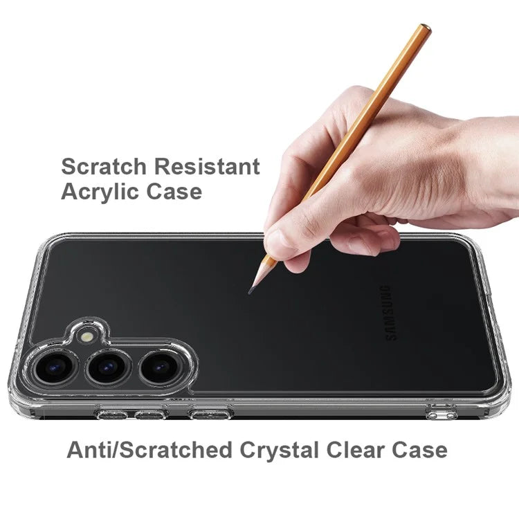 For Samsung Galaxy S24 FE Case TPU+Acrylic Shockproof Clear Phone Cover