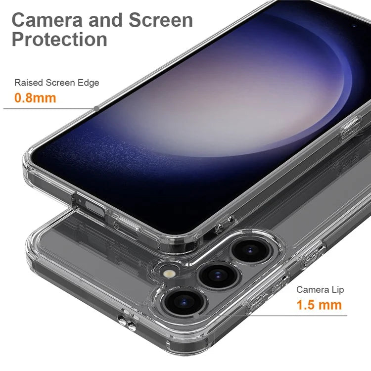 For Samsung Galaxy S24 FE Case TPU+Acrylic Shockproof Clear Phone Cover