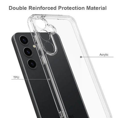 For Samsung Galaxy S24 FE Case TPU+Acrylic Shockproof Clear Phone Cover