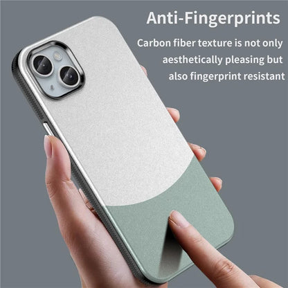For iPhone 15 Case Leather Coated PC+TPU Phone Cover Compatible with MagSafe