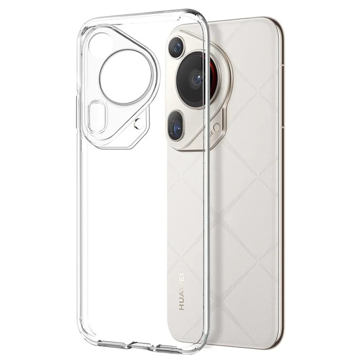 NORTHJO For Huawei Pura 70 Ultra Case Clear TPU Phone Cover with 3D Curved Tempered Glass Film