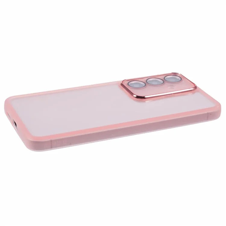 DKSM Series For Samsung Galaxy A24 4G (162.1 X 77.6 X 8.3mm) Case Electroplated Camera Frame TPU Phone Cover