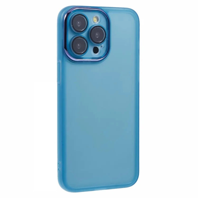 DKSM Series For iPhone 15 Pro Case Electroplated Camera Frame TPU Phone Cover