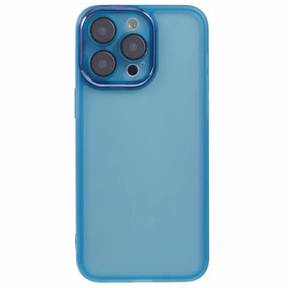 DKSM Series For iPhone 15 Pro Case Electroplated Camera Frame TPU Phone Cover