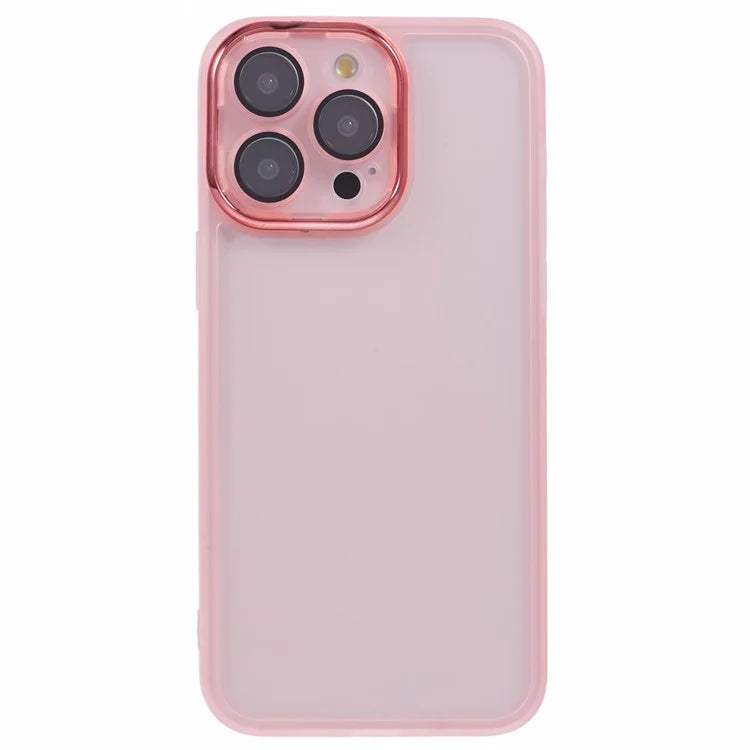 DKSM Series For iPhone 15 Pro Case Electroplated Camera Frame TPU Phone Cover