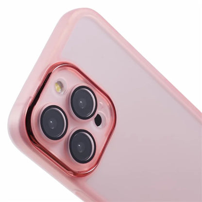 DKSM Series For iPhone 15 Pro Case Electroplated Camera Frame TPU Phone Cover