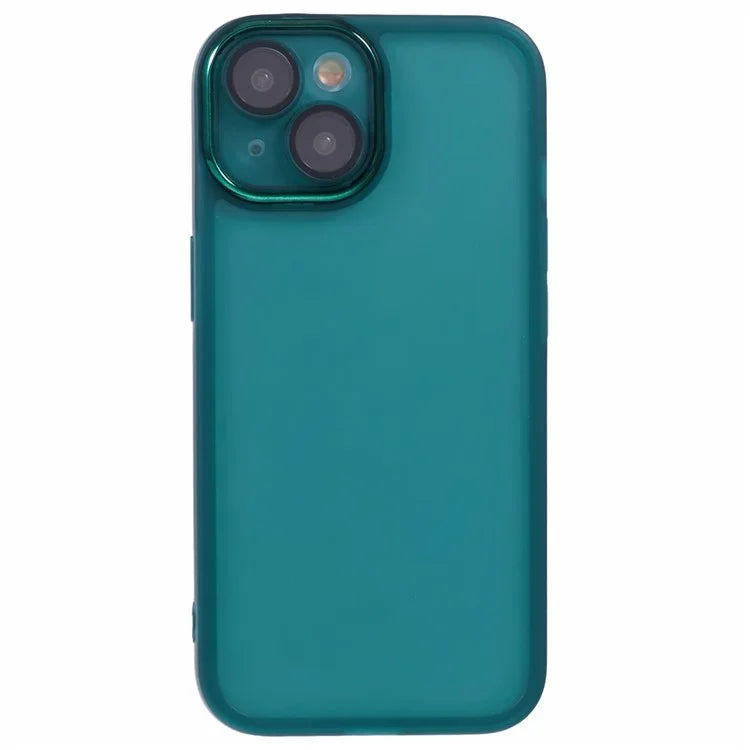 DKSM Series For iPhone 15 Plus Case Electroplated Camera Frame TPU Phone Cover