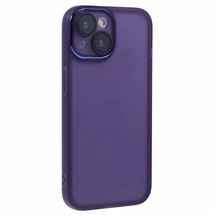 DKSM Series For iPhone 15 Plus Case Electroplated Camera Frame TPU Phone Cover
