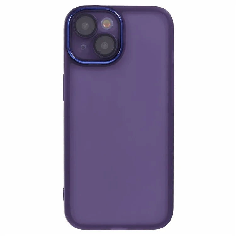 DKSM Series For iPhone 15 Plus Case Electroplated Camera Frame TPU Phone Cover