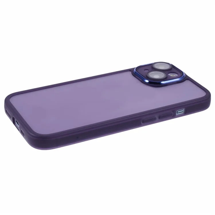 DKSM Series For iPhone 15 Plus Case Electroplated Camera Frame TPU Phone Cover