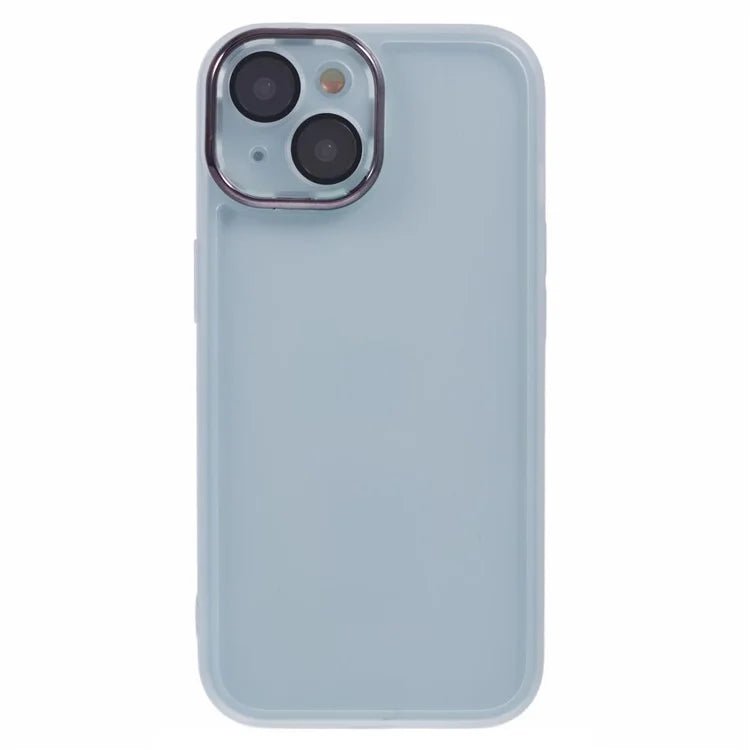 DKSM Series For iPhone 15 Plus Case Electroplated Camera Frame TPU Phone Cover