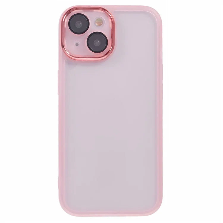 DKSM Series For iPhone 15 Plus Case Electroplated Camera Frame TPU Phone Cover