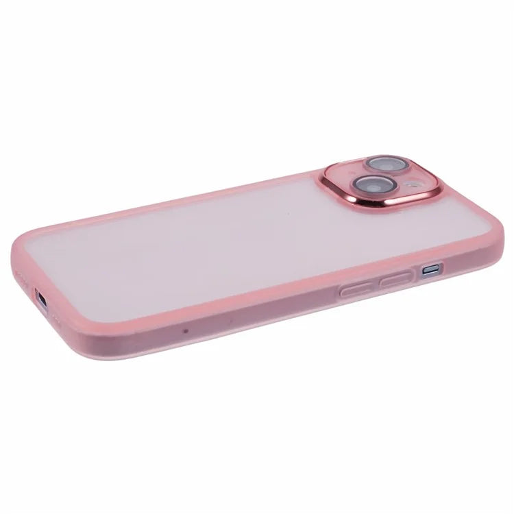 DKSM Series For iPhone 15 Plus Case Electroplated Camera Frame TPU Phone Cover