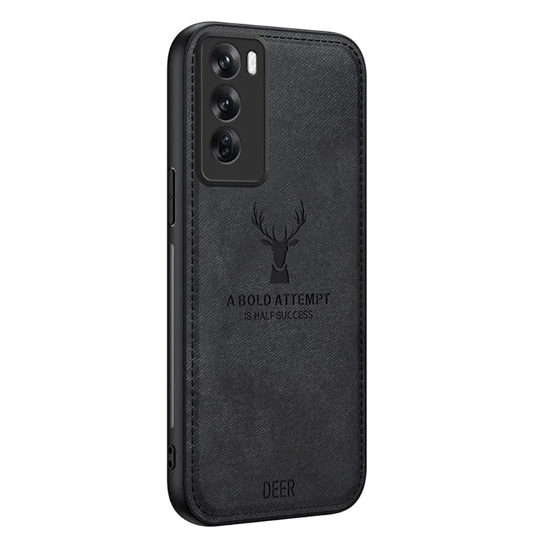 For Oppo Reno12 Pro 5G (Global) Case Deer Pattern Leather+PC+TPU Phone Cover