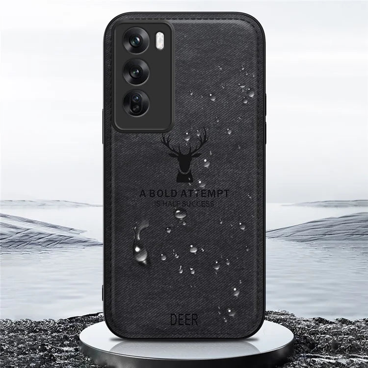For Oppo Reno12 Pro 5G (Global) Case Deer Pattern Leather+PC+TPU Phone Cover