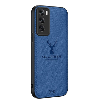 For Oppo Reno12 Pro 5G (Global) Case Deer Pattern Leather+PC+TPU Phone Cover