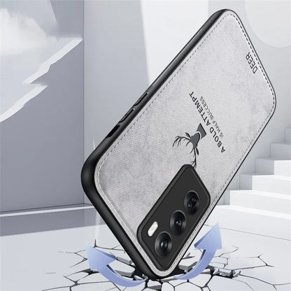 For Oppo Reno12 Pro 5G (Global) Case Deer Pattern Leather+PC+TPU Phone Cover