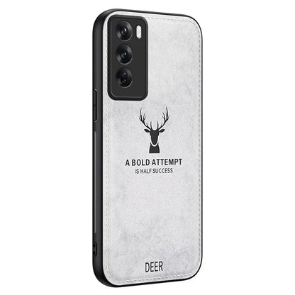 For Oppo Reno12 Pro 5G (Global) Case Deer Pattern Leather+PC+TPU Phone Cover