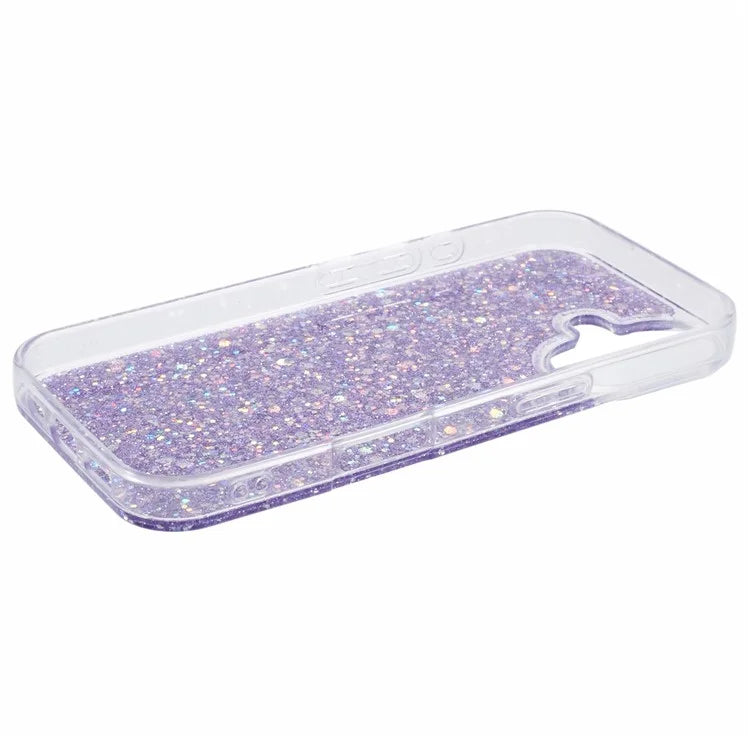 For iPhone 16 Plus Case Protective Soft TPU Phone Cover with Glittery Surface