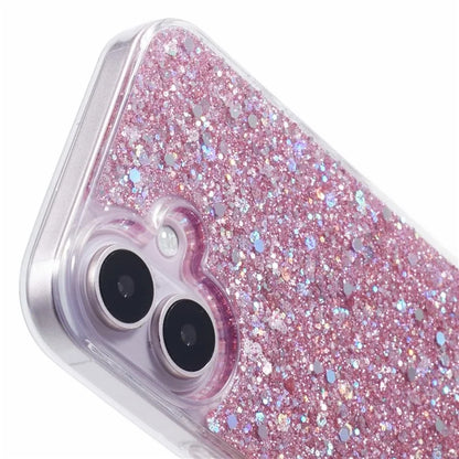 For iPhone 16 Plus Case Protective Soft TPU Phone Cover with Glittery Surface