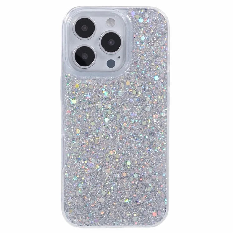 For iPhone 16 Pro Max Case Glittery Design Anti-Drop Soft TPU Phone Cover