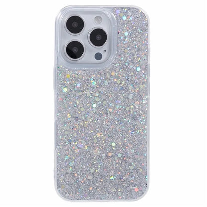 For iPhone 16 Pro Max Case Glittery Design Anti-Drop Soft TPU Phone Cover