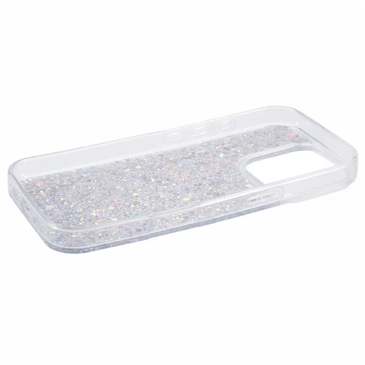For iPhone 16 Pro Max Case Glittery Design Anti-Drop Soft TPU Phone Cover