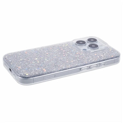 For iPhone 16 Pro Max Case Glittery Design Anti-Drop Soft TPU Phone Cover