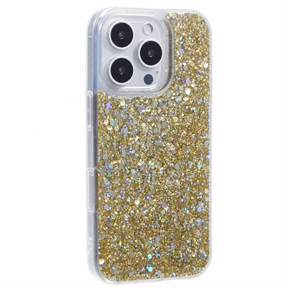 For iPhone 16 Pro Max Case Glittery Design Anti-Drop Soft TPU Phone Cover