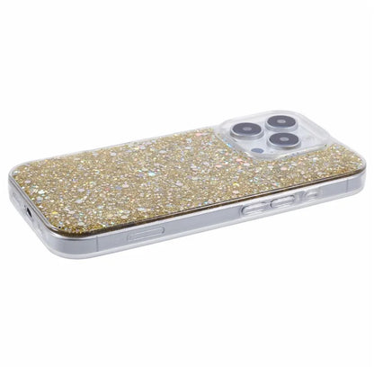 For iPhone 16 Pro Max Case Glittery Design Anti-Drop Soft TPU Phone Cover