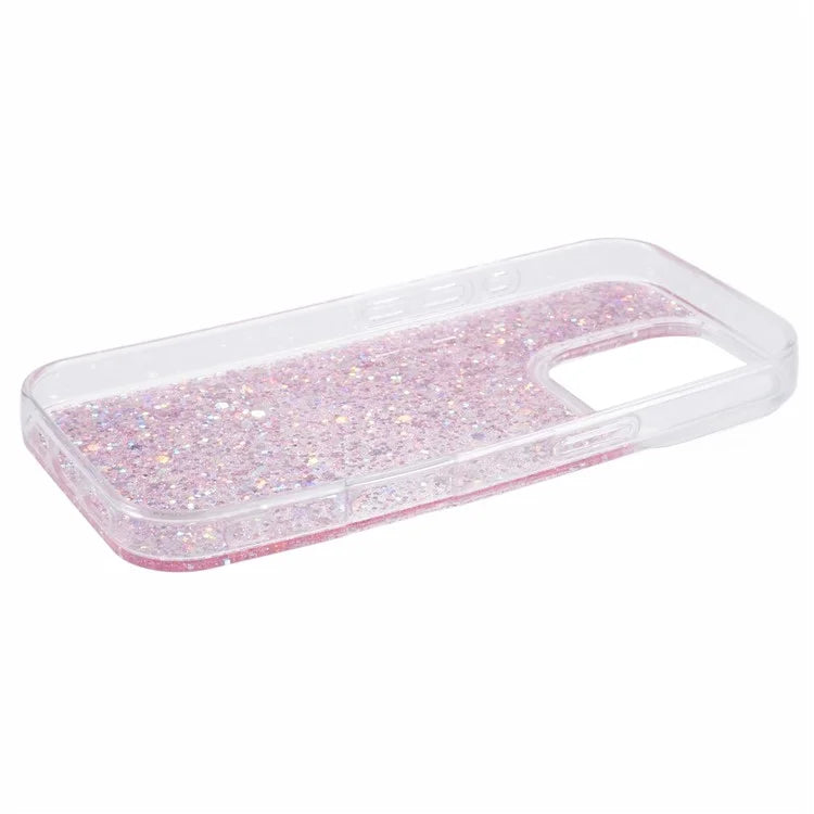For iPhone 16 Pro Max Case Glittery Design Anti-Drop Soft TPU Phone Cover