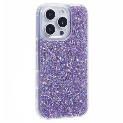 For iPhone 16 Pro Max Case Glittery Design Anti-Drop Soft TPU Phone Cover